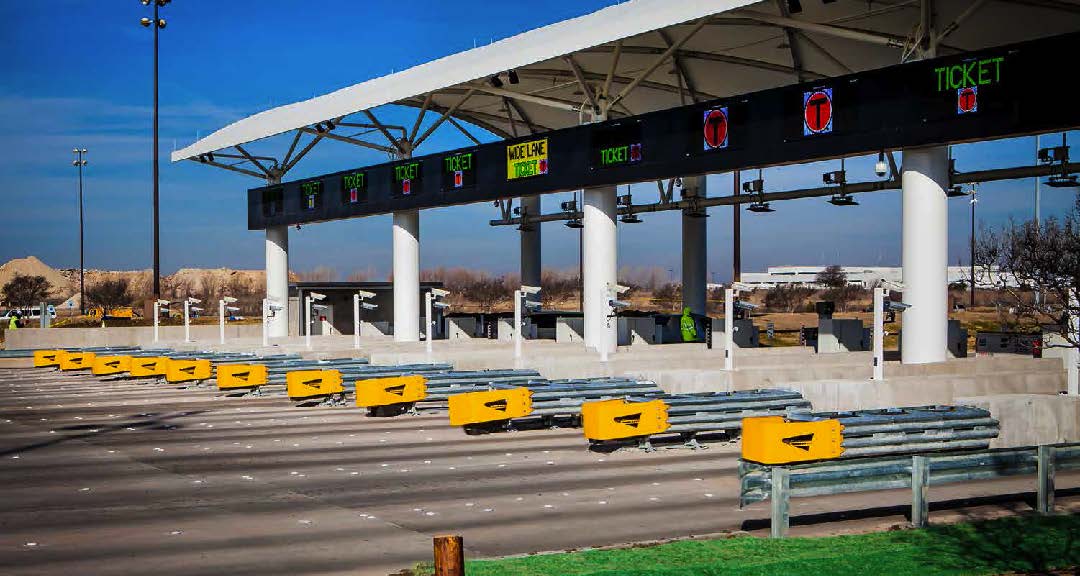 South Entrance DFW Airport Crash Guards Toll Booths